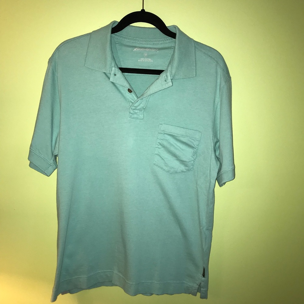 New Eddie Bauer Collared Pocket Polo, Men’s Medium